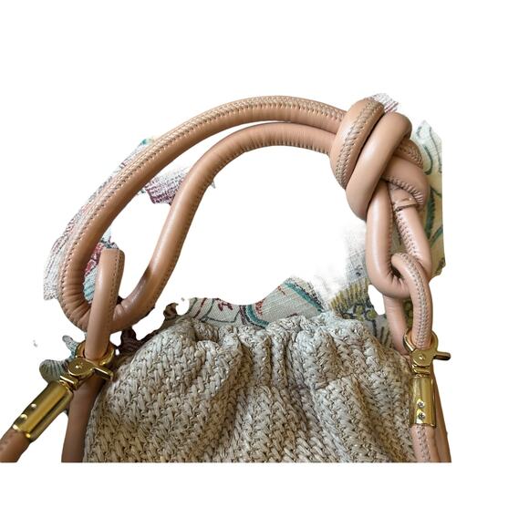 Ganni Small Knot Raffia Bucket Bag - Picture 10 of 13